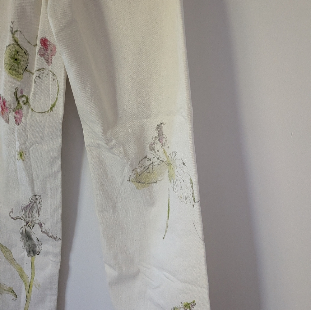 NWT Anthropologie Maeve Swan Gossip Colette Denim Crop Wide-Leg Jeans 27 Long - Picture 15 of 16